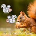wholesale 925 Sterling Silver Squirrel Stud Earrings Animal  for Women Girls Hypoallergenic Earrings for Sensitive Ears-0-4