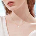 wholesale 14k White Gold Simple Freshwater Pearl Necklace-0-22