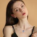 wholesale 925 Sterling Silver Heart Shaped Amethyst Pendant Necklace-0-2