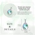 wholesale 925 Sterling Silver Teardrop Moonstone & Green Enamel Shamrock Pendant Necklace-0-3