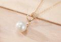 wholesale 14K White Gold Heart-Shaped Diamond and Freshwater Pearl Pendant Necklace (16-18)-0-7