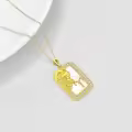 TOUPOP Sterling Silver Gold Plated Mother Of Pearl Constellation Zodiac Pendant Necklace-0-2