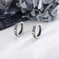 wholesale 925 Sterling Silver Skull & Celtic Knot Huggie Hoop Earrings for Men/Women-0-2