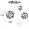 wholesale 925 Sterling Silver Urne Pendant with Daisy Flowers and Guardian Angel Design - Memorial Keepsake Jewelry for Ashes (Viking Style)-0-3