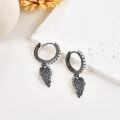 wholesale Sterling Silver Gold Rose Gold Black Angel Wing Dangle Earrings for Women-0-8