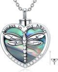 wholesale TOUPOP Heart Urn Necklaces For Ashes 925 Sterling Silver Cremation Jewelry For Ashes Memorial Keepsake Jewelry With Funnel Filler For Women -0-0
