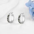 wholesale 925 Sterling Silver Floral Huggie Hoop Earrings with Daisies and Butterflies-0-2