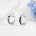 wholesale 925 Sterling Silver Floral Huggie Hoop Earrings with Daisies and Butterflies-0-2