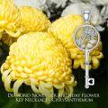 wholesale 925 Sterling Silver Key Pendant Necklace With Floral Design-0-1