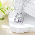 wholesale 925 Sterling Silver Moissanite Birthstone Elephant Family Mom Necklace 18+2 Chain-0-3