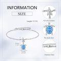 wholesale 925 Sterling Silver Blue Opal Sea Turtle Starfish Charm Anklet Celtic Knot  for Women-0-4
