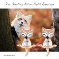 wholesale 925 Sterling Silver Hypoallergenic Yoga Fox Stud Earrings for Women Girls-0-5