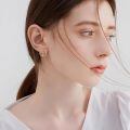 wholesale 925 Sterling Silver Cute Duck Hoop Earrings Tricolor Plated Jewelry For Women-0-1
