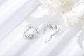 wholesale 925 Sterling Silver Opal Rabbit Shape Hoop Earrings for Sensitive Ears-0-1