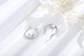 wholesale 925 Sterling Silver Cute Bunny Opal Hoop Earrings White Gold Plated-0-1