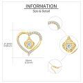 wholesale 14k Yellow Gold Heart Pendant With Lab Diamond Details And Heart Centerpiece Necklace-0-3