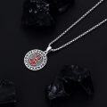 wholesale 925 Sterling Silver Mens Triskele Norse Symbol Pendant Necklace-0-4
