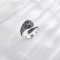 wholesale Sterling Silver Spoon Rings Hummingbird Shark Daisy Tree of Life Dragonfly Witches Knot Sea Turtle Adjustable Thumb Rings for Women Mother Birthday Gifts-0-1