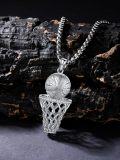 wholesale 925 Sterling Silver Basketball Hoop Sport Pendant Necklace for Men Women -0-3