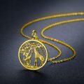 wholesale 925 Sterling Silver Giraffe Family Tree of Life Pendant Necklace for Women-0-1