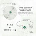 wholesale 925 Sterling Silver Green Crystal Four-Leaf Clover Charm Bracelet - Lucky Irish Shamrock s for Women-0-3