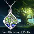 wholesale 925 Sterling Silver Tree of Life Cremation Keepsake Urn Locket for Ashes Memory Pendant Necklace Gifts-0-5