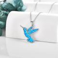 wholesale 925 Sterling Silver Hummingbird Necklace Wholesale Turquoise Inlay-0-29