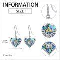 wholesale 925 Sterling Silver Abalone Triforce Dangle Earrings - Legend of Zelda Inspired Jewelry for Women & Men-0-3