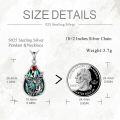 wholesale 925 Sterling Silver Abalone Shell Red Garnet Phoenix Pendant Necklace for Women-0-4
