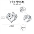 wholesale 925 Sterling Silver Heart-Shaped Horse Head Pendant Necklace for Women Horse Lovers -0-3
