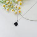 wholesale 925 Sterling Silver Black Onyx Vine Leaf Pendant Necklace For Women-0-4