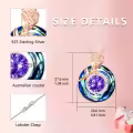 TOUPOP Sterling Silver Amethyst Crystal Circle Pendant Necklace-0-4