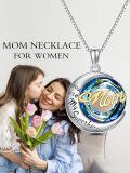 TOUPOP Sterling Silver Crystal Superhero Mom Necklace Mother's Day Gift-0-4