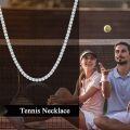 wholesale Sterling Silver Cubic Zirconia Simulated Diamond Tennis Necklace 14 26 -0-10