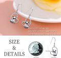 wholesale 925 Sterling Silver Hypoallergenic Heart-Shaped Raccoon Drop Earrings for Women Girls Gifts-0-1
