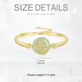 TOUPOP 14K Gold Plated Sterling Silver Jade Bracelet Tree Of Life Lotus Cat Hummingbird Dragonfly Bee Butterfly Jewelry Gift-0-5