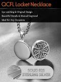 wholesale 925 Sterling Silver Celtic Knot Photo Locket Pendant Necklaces for Men Memory Keepsake Gift-0-3