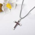 wholesale 925 Sterling Silver Birthstone Cross Necklace for Women Men -0-2