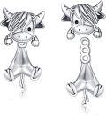 wholesale 925 Sterling Silver Cow Animal Stud Earrings for Women-0-0