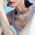wholesale 925 Sterling Silver Cross Pendant With Blue Opal And Philippians Inscription-0-24