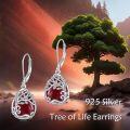 wholesale Sterling Silver Moonstone Leverback Teardrop Dangle Earrings for Women-0-41