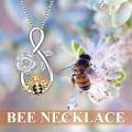 wholesale 925 Sterling Silver Rose & Honeybee Infinity Love Pendant Necklace for Women and Teen Girls-0-5