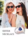 TOUPOP Sterling Silver Birthstone Heart Rose Necklace For Sister-0-3