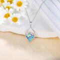 wholesale Sterling Silver White Blue Opal Necklace for Nature Lovers-0-1