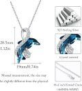 wholesale 925 Sterling Silver Blue Ribbon Crystal Pendant Necklace-0-7