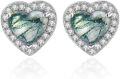 wholesale 925 Sterling Silver Labradorite Heart Stud Earrings Celestial Gemstone s for Women-0-0