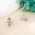 wholesale 925 Sterling Silver Leaf Vine Branch Ear Climber Wrap Studs Non-Pierced Earring s for Women Girls 3cm Long-0-2