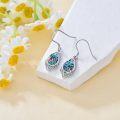 wholesale 925 Sterling Silver Teardrop Abalone Shell Celtic Knot Drop Earrings for Women-0-4