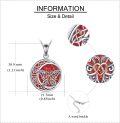 wholesale 925 Sterling Silver Red Glitter Butterfly Heart Pendant Necklace s for Women Girls Sisters Mothers-0-4