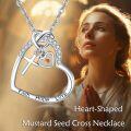 wholesale 925 Sterling Silver Heart Faith Hope Love Cross Pendant Necklace for Women and Moms-0-1